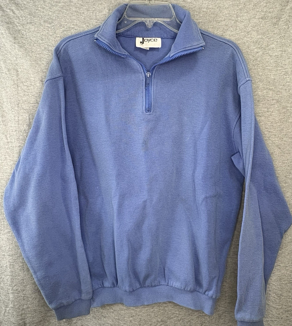 Vintage Joyce Sportswear 1/4 Zip Sweater Women’s Pull Over Light Blue Medium